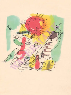 S.S. Leonardo Da Vinci 1961 Menu Art