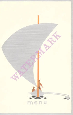 S/S Lurline 1933 Menu Art