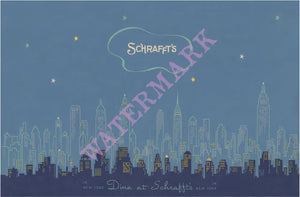 Schrafft's Manhattan Skyline New York Panorama, 1939