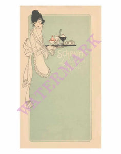 Schrafft's New York 1925s Menu Art