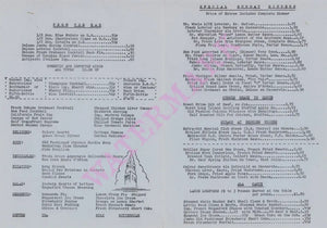 Sea Food Grotto, Detroit 1960s | Vintage Menu Art - food menu