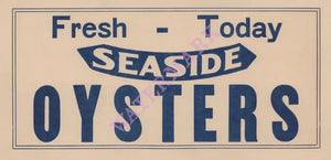 Seaside Oysters 1930s Restaurant Sign 