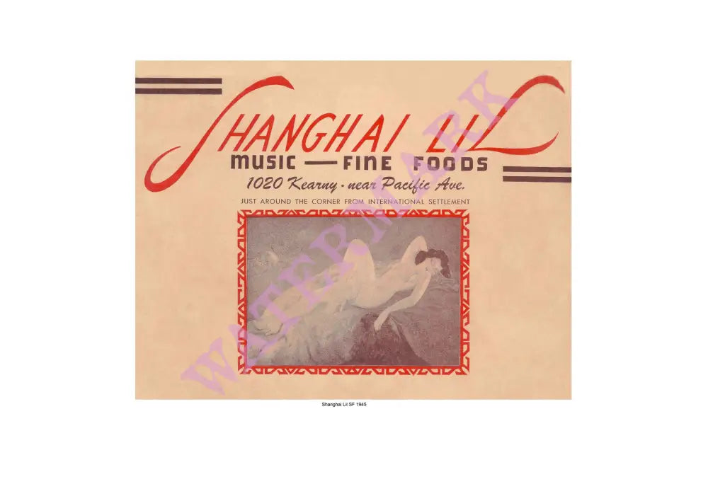 Shanghai Lil San Francisco 1945 Harley Spiller Collection