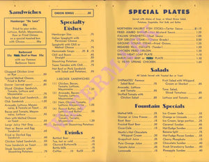 Ship Mates Drive-In, Laguna Beach 1950s | Vintage Menu Art - food menu
