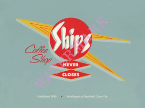 Ships, Culver City 1995 Menu Art