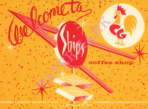 Ships, Westwood Village/Culver City 1971 Menu Art