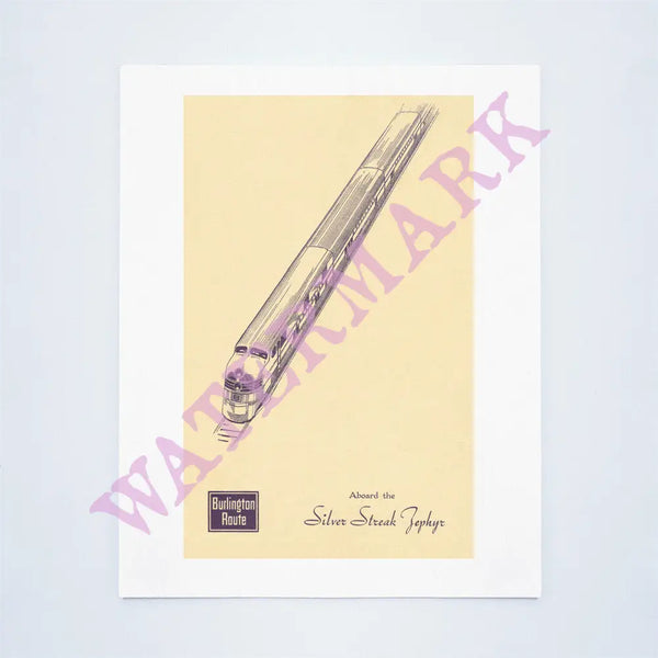 Silver Streak Zephyr, Chicago, Burlington and Quincy Railroad 1943