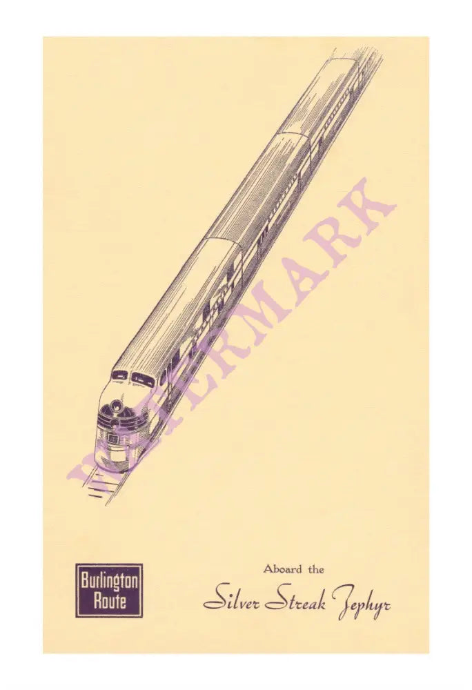 Silver Streak Zephyr, Chicago, Burlington and Quincy Railroad 1943