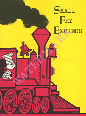 Small Fry Express Kid's Menu, Waldorf Astoria, New York 1960s Menu Art