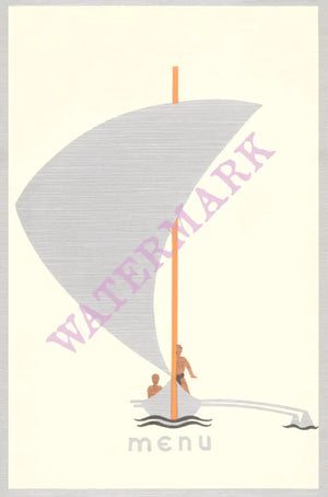 SS Monterey, Matson Lines 1935 Menu Art