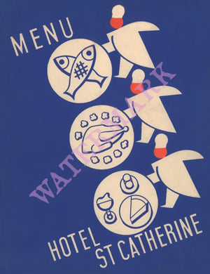 St Catherine's Hotel, Catalina 1939 | Vintage Menu Art - cover