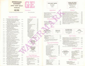Stage Deli, New York 2000s Menu