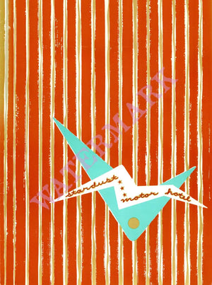 Stardust Motor Hotel, San Diego 1960s Menu Art