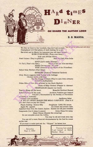 Steam Ship Manoa Matson Lines 1930 Posters Prints & Visual Artwork