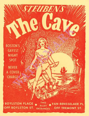 Steuben’s The Cave Boston 1950s Vintage Americana Menus