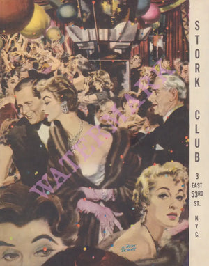 Stork Club, New York 1955 | Vintage Menu Art - cover