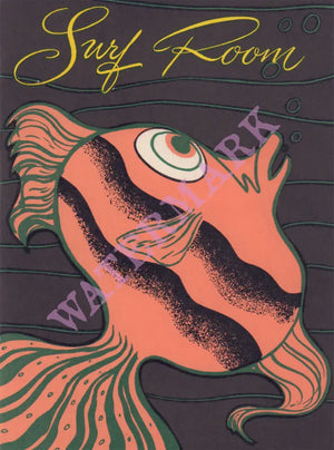Surf Room, Royal Hawaiian Hotel, Waikiki 1950s Menu Design