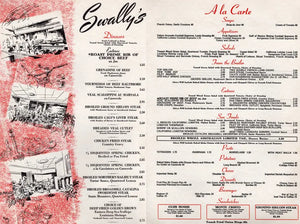 Swally's, Los Angeles 1959 Menu