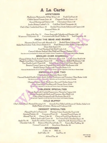 Tavern on the Green New York 1960s/70s Posters Prints & Visual Artwork
