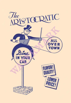 The Aristocratic, Vancouver, Canada 1952 | Vintage Menu Art - cover