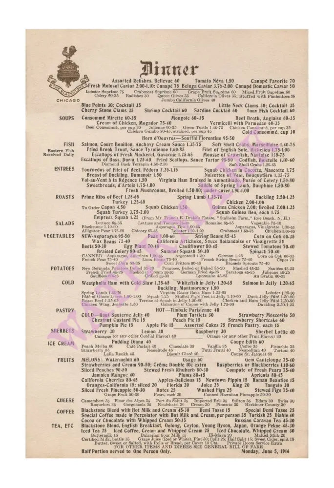 The Blackstone, Chicago 1916