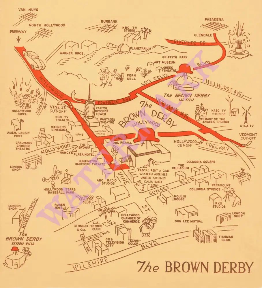 The Brown Derby, Hollywood, 1950