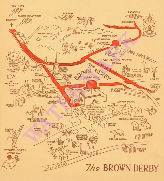 The Brown Derby, Hollywood, 1950