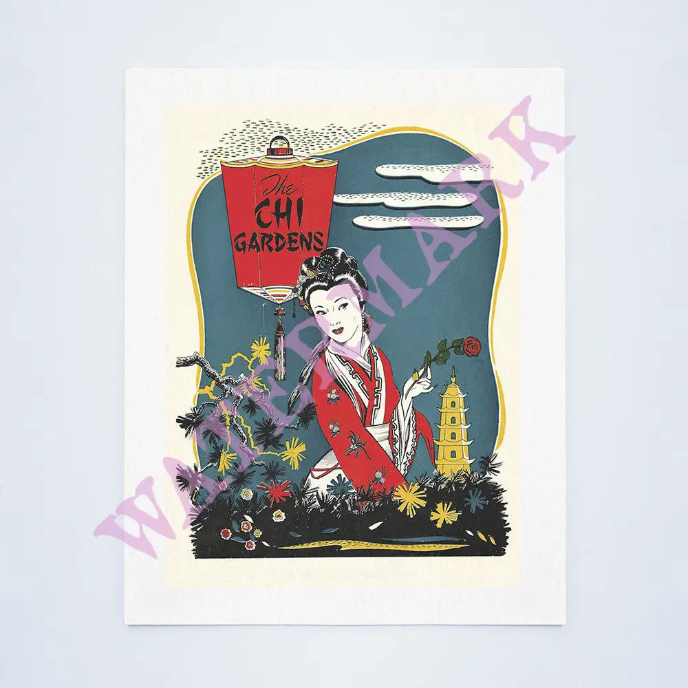 The Chi Gardens, Regina, Saskatchewan, Canada 1950s Vintage Menu