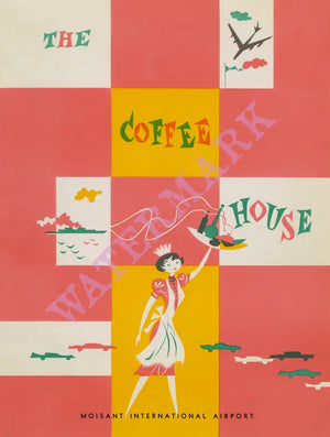 The Coffee House, Moisant International Airport, New Orleans 1960 | Vintage Menu Art – cover