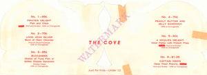 The Cove Children's Menu, Seattle 1960s Menu