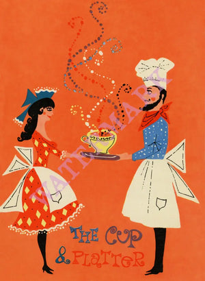 The Cup & Platter, UK 1966 | Vintage Menu Art – cover art