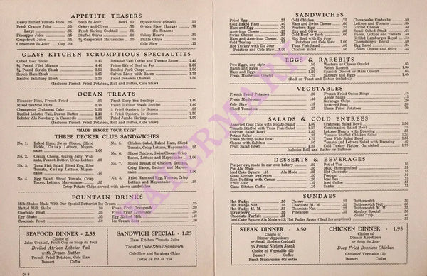 The Glass Kitchen, Pennsylvania/Delaware 1948
