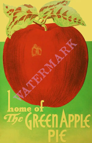 The Green Apple Pie Shop 1946 Menu art