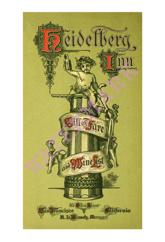The Heidelberg Inn, San Francisco 1908