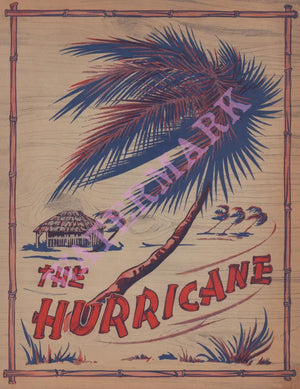 The Hurricane Nightclub 2, New York, 1940s | Vintage Menu Art - menu cover from the hurricane