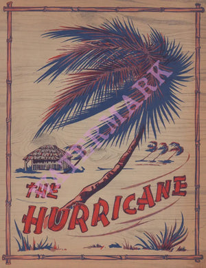 The Hurricane Nightclub 2, New York, 1940s | Vintage Menu Art - menu cover from the hurricane