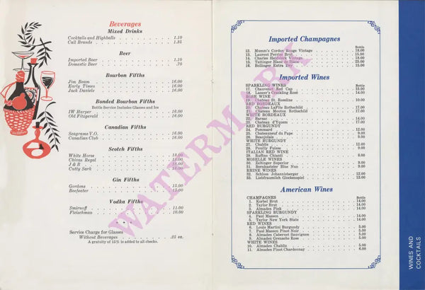 The Landmark, Las Vegas 1960s | Vintage Menu Art - drink menu