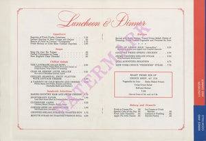 The Landmark, Las Vegas 1960s | Vintage Menu Art - Lunch and dinner menu