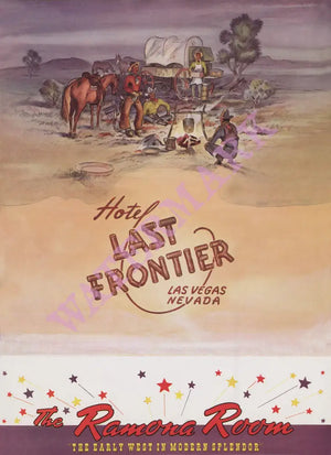 The Last Frontier, Las Vegas 1940s | Vintage Menu Art - cover