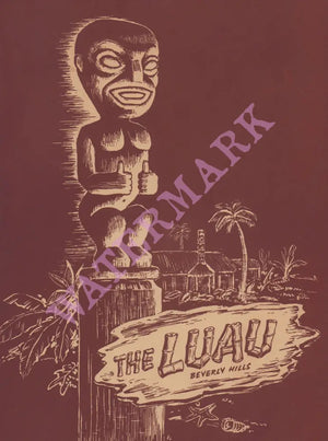 The Luau, Beverly Hills 1960s Tiki Menu Art