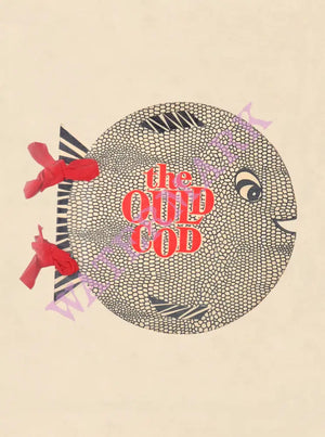 the Ould Cod, Dublin 1965 Menu Art