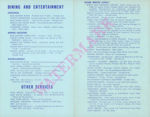 The Outrigger Hotel Room Service, Waikiki Beach 1960s