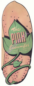 The Pink Cucumber, West Sacramento 1940s menu art
