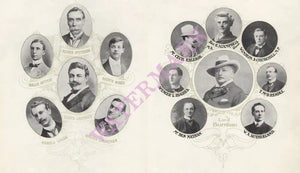 The Press Club Annual Dinner, London, 1903 | Vintage Menu Art - faces