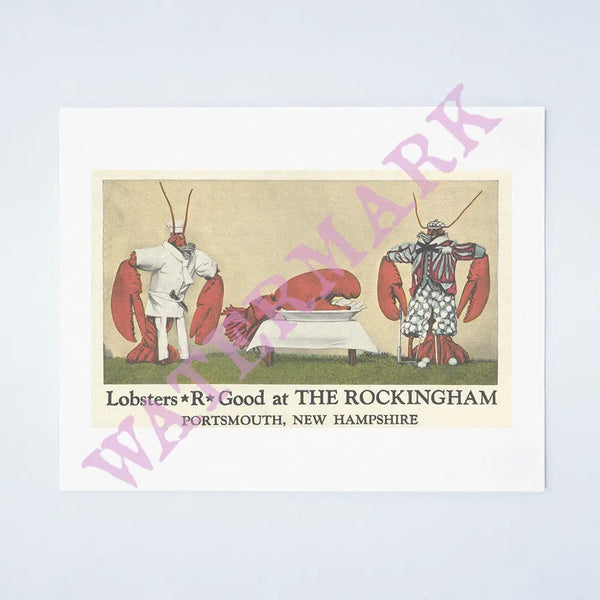 The Rockingham Portsmouth NH (Circa) 1910 Vintage Americana Menus
