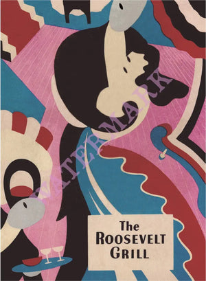 The Roosevelt Grill, New York 1948 Menu Art