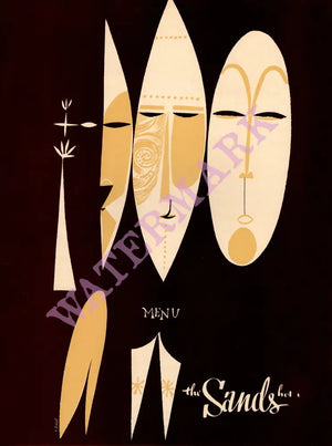 The Sands Hotel, Phoenix 1960s Menu Art