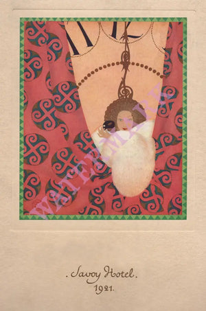 The Savoy, London 1921 menu art