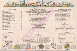 The Swift Bridge, The World's Fair Chicago 1934 Menu