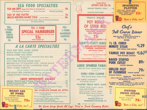 Thrifty's, Los Angeles 1950s Menu